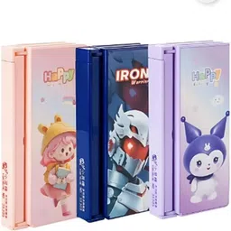 k3nterprises Creative Study Board Stationery Box with Erasable Whiteboard for Students space pencil Art Metal Pencil Box image 5