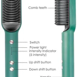 Viksenterprise Professional HQT 909b Hair Straightener comb Styler 5 Temperature Control S276 Hair Straightener Brush image 2