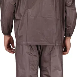 orange Solid Men Raincoat image 3