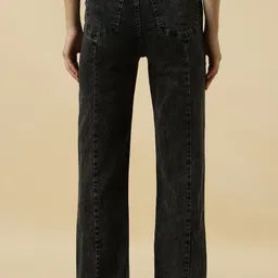 allen solly Women Regular Mid Rise Black Jeans image 2