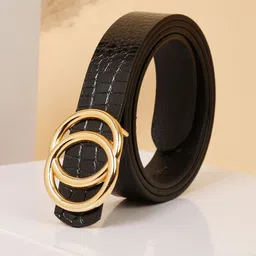 teakwood leathers Women Black Genuine Leather Belt-picture-22