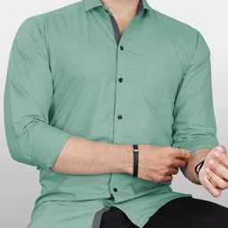 vebnor Men Regular Fit Solid Spread Collar Casual Shirt-picture-26