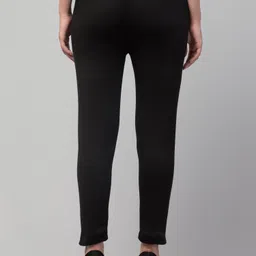 uniko Women Regular Fit Black Wool Trousers image 2