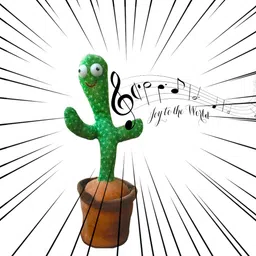 adhvio Dancing Cactus Toy for Kids|Sings,Talks,Record &Dance,|USB Rechargeable image 4
