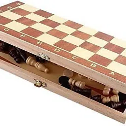 gls Spider Wooden Foldable Chess Board Set with Coins 36 cm Chess Board image 4