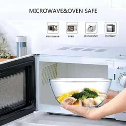 tdmm Glass Mixing Bowl 3000 ML Borosilicate Glass Plate Tray Dishes and Serving Bowl Container image 5