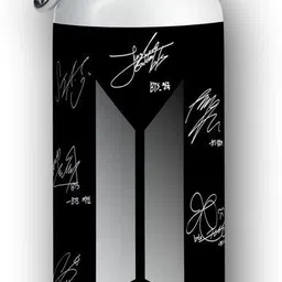 printingzone Bts sipper Bts water Bottle Aluminium 600 Water bottle for Girls Boys(BS-47) 600 ml Water Bottle image 1