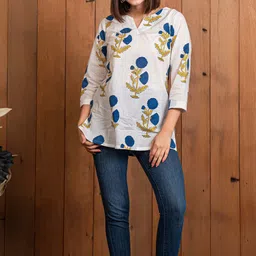sangouri Casual Regular Sleeves Printed Women White Top image 4