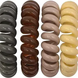 Spiral Hair Ties, Colorful Matte Hair Ties for Thick/Thin Hair Makeup Headband-image-5