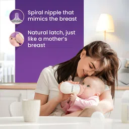 tutots Comfort Anti-Colic Wide Neck BPA Free Baby Bottle with Spiral Nipple - 250 ml image 5