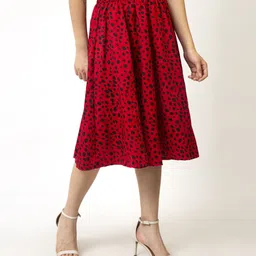 manat diva Women Floral Print A-line Multicolor Skirt image 3