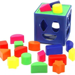 bhvmey Shape Sorting Cube With 18 Shape And Different Color-CUBE BLUE-571--picture-10