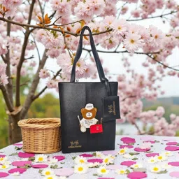 ms collections Women Black Tote-picture-30