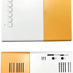 IMMUTABLE Full HD LED Projector YG-300 White&Yellow COI15 Projector Screen (Width 5 cm x 10 cm Height) image 2