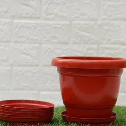 gold dust Brown Plastic (Set of 5) Desk Pots image 4