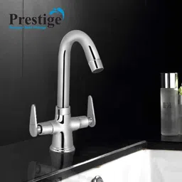 prestige Brass Slim Center Hole Mixer Center Hole Mixer Chrome Silver platet Tap Faucet Bib Cock Angle Cock Pillar Tap Mixer Faucet Basin Mixer Faucet image 3