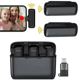 wrader Professional Grade Dual User Wireless Mic for iPhones and Type C Android Phones Microphone-picture-22