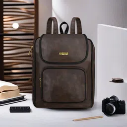 lorem Faux Leather Weekender Travel Shoulder BackPack For Women & Girls MC-BP05 Waterproof Backpack image 1