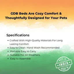 guru Soft Comfortable Dogs Cats Bed For Rest Sleep,S,LWH, 66x53x20 cm Blue S Pet Bed image 5