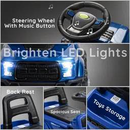 baybee Baby Ride on Car for Kids, Push Ride on Jeep with Music, LED Light & Backrest Rideons & Wagons Non Battery Operated Ride On image 3