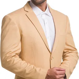park avenue Men Solid Single Breasted Formal Blazer image 2