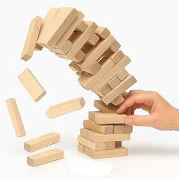 arovemic Kids & Adults Jenga Game | 39 Piece Wooden Set-picture-20