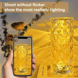 zlymo Crystal Rose Diamond 16 Color RGB Changing Mode_LED_Night_Lights_Table_Lamp Night Lamp image 2
