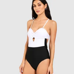 haute sauce Solid Women Swim-dress Light Blue Swimsuit-picture-24