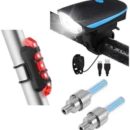 xaipro LED Front Rear & Valve Light ,Waterproof USB Rechargeable LED Front Rear Light Combo-picture-10