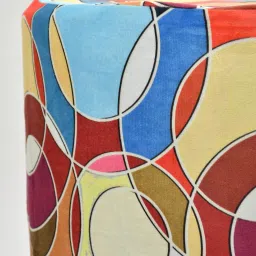 riance creations Retro Bubble Print Seating Stool In Multi Color image 5