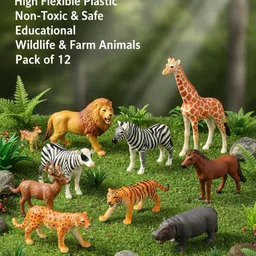 toybuzz Animal World Kingdom Set 12+ Learn & Play Animal Toys-picture-45