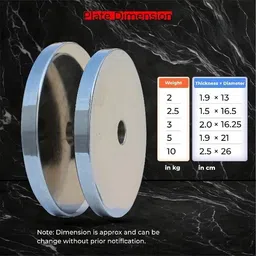 ymd 40 kg Steel Plates (2.5KGX4Pc, 5KGX6Pc) 4FT Curl & 4FT Straight 28mm Grip Rods Home Gym Combo image 3