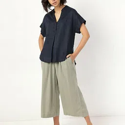 marks & spencer Women Regular Fit Brown Pure Cotton Trousers-picture-11