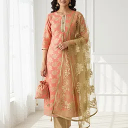 pptoss Unstitched Cotton Silk Salwar Suit Material Printed-picture-25