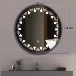 khushi decors 21 x 21 -Diamond Led Bathroom Mirror image 3