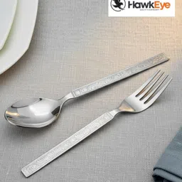 hawkeye Stainless Steel Spoon & Fork Combo Set,Cutlery for Dining,Kitchen & Everyday Use Stainless Steel Table Spoon Set-picture-30