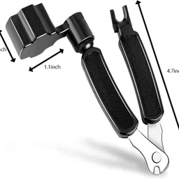 imaginea Acoustic Guitar Strings with Winder 3-in-1 multi tool String Winder, Bridge Pin Puller Guitar String image 3