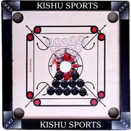 kishu sports pink white carrom with Cristal coins 51 cm Carrom Board-picture-26