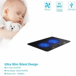 LAPCARE LE_Colling Pad-4 2 Fan Cooling Pad image 2