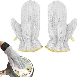 Stainless Steel Wire Waterproof Kitchen Cleaning Reusable Dishwashing Gloves Wet and Dry Disposable Glove Set-image-50