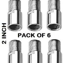 reioent PACK OF 6 Stainless Steel Extension Nipple 2 Inch Faucet Mount-picture-15
