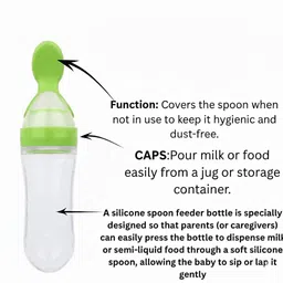 uniecroune kids Baby feeding bottle with spoon silicone bottle 0 to 2 years BPA free - STAINLESS STEEL BOTTLE SILLICONE NIPPLE image 4