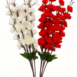 chhaya Red, White Orchids Artificial Flower-picture-19