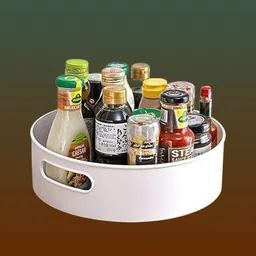 vaynkx Plastic full rotation Revolving Holder Organizer – Residential & Pantry Storage Basket-picture-18