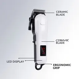 JAMMY ZONES 809A KM Professional Trimmer Beard Clipper Salon Styler 4 Length Settings A28 Fully Waterproof Trimmer 240 min Runtime 4 Length Settings image 3