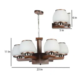 eliante by jainsons lights Brown Wood Chandelier image 3