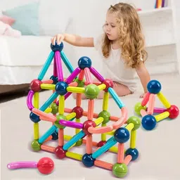 arizon Best Magnetic Stick Building Block,Learning Sticks and Balls Fun for kids 64 Pcs-picture-34