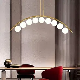 kinis KIN-158 CHANDELIER 9 DOOM LIGHT Indradhanush ARC Ceiling Lights 9 Doom Head Chandelier Ceiling Lamp image 4