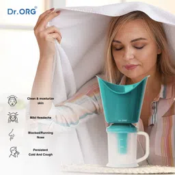 org 3 in 1 Steam Inhaler for cold and cough, vaporizer steamer for FACIAL (GREEN ) Professional Facial Steamer image 2
