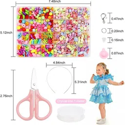 dherik tradworld 580pcs Beads for Jewellery Making Kit, Colorful Beads Set for Kids. image 5